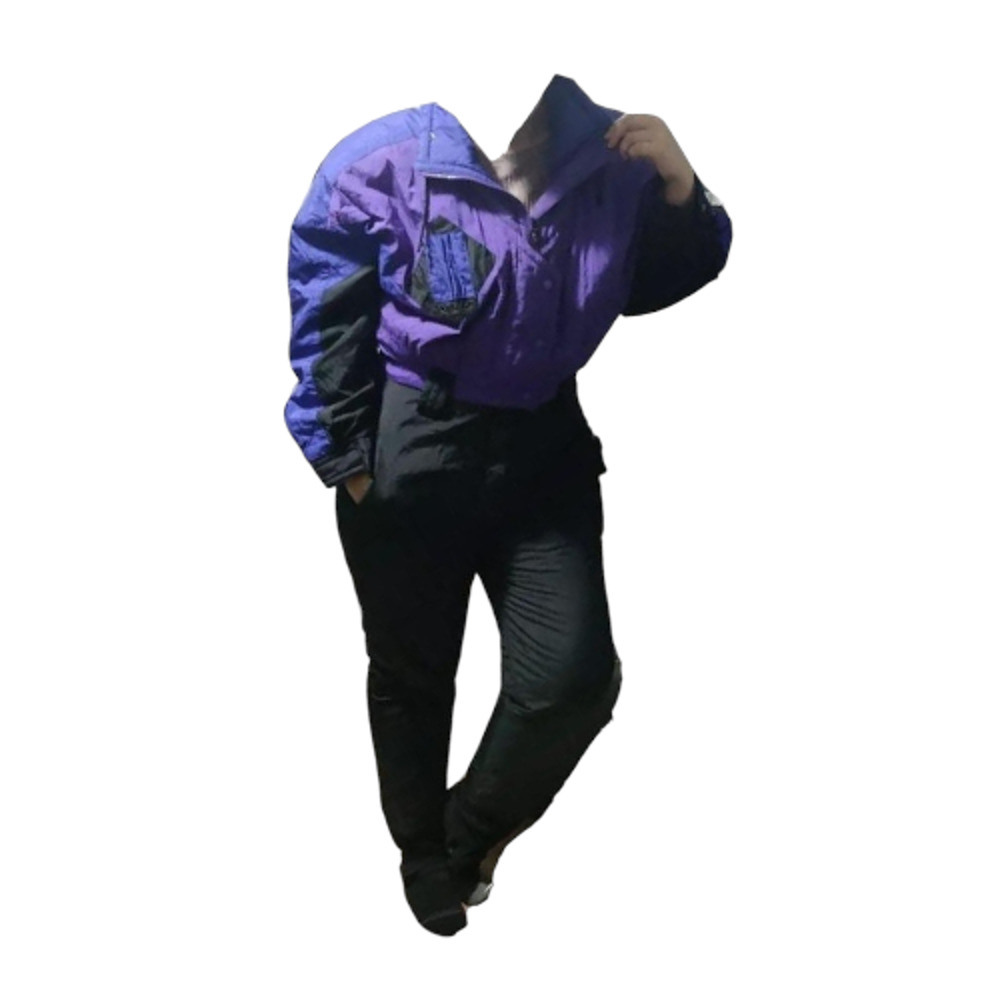 Vintage 80s Purple /Black ski suit by Profile ski sz M